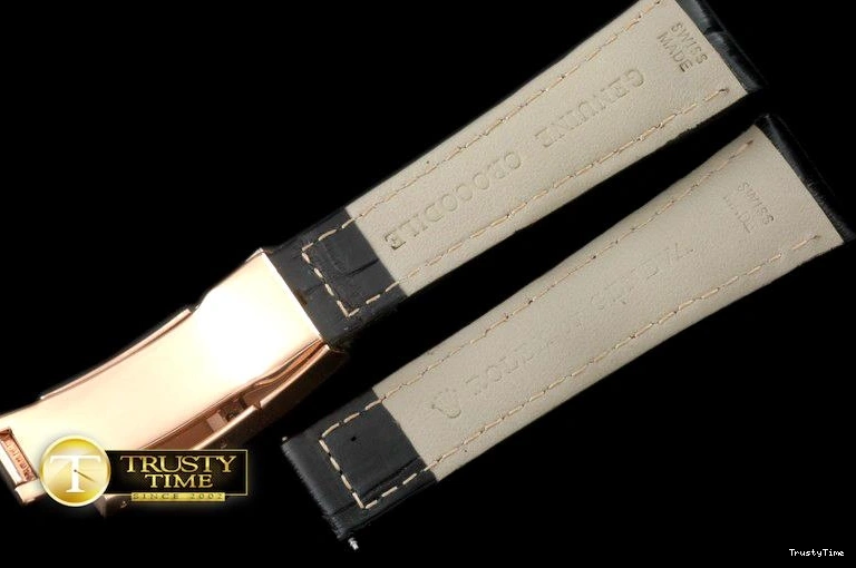 0516 Fashionable ROLACC019E – Black Croc Strap RG 20 16  New Insignia Deployant 835